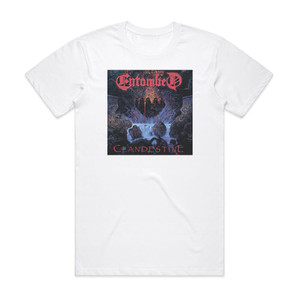 Entombed Clandestine 3 Album Cover T-Shirt White Entombed Clandestine 3 Album Cover T-Shirt White