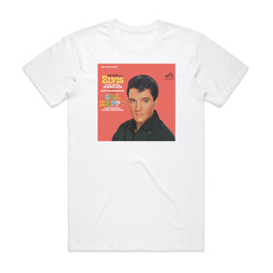 Elvis Presley Girl Happy Album Cover T-Shirt White Elvis Presley Girl Happy Album Cover T-Shirt White