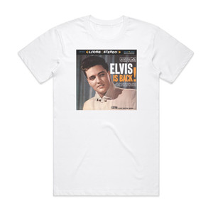 Elvis Presley Elvis Is Back Album Cover T-Shirt White Elvis Presley Elvis Is Back Album Cover T-Shirt White