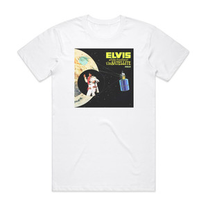 Elvis Presley Aloha From Hawaii Via Satellite 1 Album Cover T-Shirt White Elvis Presley Aloha From Hawaii Via Satellite 1 Album Cover T-Shirt White