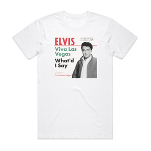 Elvis Presley Viva Las Vegas 2 Album Cover T-Shirt White Elvis Presley Viva Las Vegas 2 Album Cover T-Shirt White