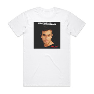 Enrique Iglesias Vivir Album Cover T-Shirt White Enrique Iglesias Vivir Album Cover T-Shirt White