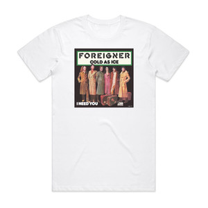 Foreigner Cold As Ice Album Cover T-Shirt White Foreigner Cold As Ice Album Cover T-Shirt White