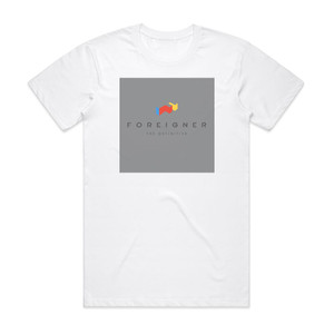 Foreigner The Definitive Album Cover T-Shirt White Foreigner The Definitive Album Cover T-Shirt White