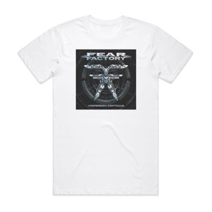 Fear Factory Aggression Continuum Album Cover T-Shirt White Fear Factory Aggression Continuum Album Cover T-Shirt White
