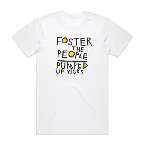 Foster the People Pumped Up Kicks 1 Album Cover T-Shirt White