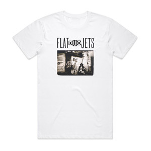 Flat Duo Jets Flat Duo Jets Album Cover T-Shirt White Flat Duo Jets Flat Duo Jets Album Cover T-Shirt White