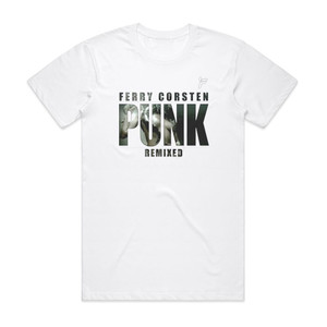 Ferry Corsten Punk 1 Album Cover T-Shirt White Ferry Corsten Punk 1 Album Cover T-Shirt White
