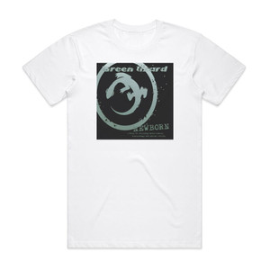 Green Lizard Newborn Album Cover T-Shirt White Green Lizard Newborn Album Cover T-Shirt White