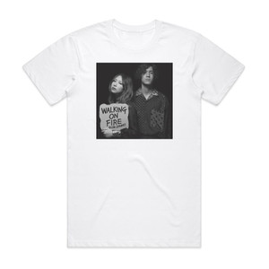 GLIM SPANKY Walking On Fire 1 Album Cover T-Shirt White