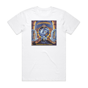 Gamma Ray Somewhere Out In Space Album Cover T-Shirt White Gamma Ray Somewhere Out In Space Album Cover T-Shirt White