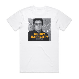 Gerry Rafferty Essential Album Cover T-Shirt White Gerry Rafferty Essential Album Cover T-Shirt White