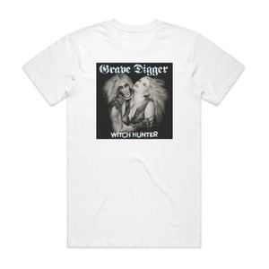 Grave Digger Witch Hunter Album Cover T-Shirt White Grave Digger Witch Hunter Album Cover T-Shirt White