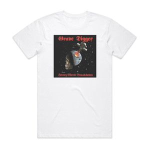 Grave Digger Heavy Metal Breakdown 1 Album Cover T-Shirt White Grave Digger Heavy Metal Breakdown 1 Album Cover T-Shirt White