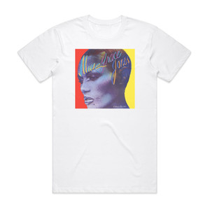 Grace Jones Muse 1 Album Cover T-Shirt White Grace Jones Muse 1 Album Cover T-Shirt White