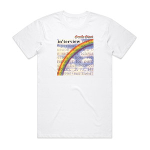 Gentle Giant Interview 1 Album Cover T-Shirt White Gentle Giant Interview 1 Album Cover T-Shirt White