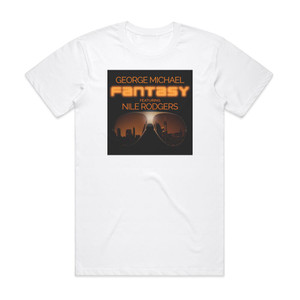 George Michael Fantasy Album Cover T-Shirt White George Michael Fantasy Album Cover T-Shirt White