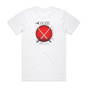 GYZE Samurai Metal Album Cover T-Shirt White GYZE Samurai Metal Album Cover T-Shirt White