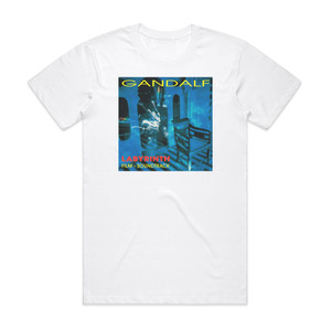 Gandalf Labyrinth Album Cover T-Shirt White Gandalf Labyrinth Album Cover T-Shirt White