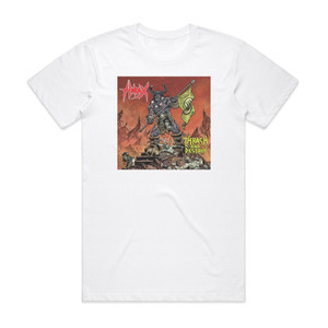 Hirax Thrash And Destroy Album Cover T-Shirt White Hirax Thrash And Destroy Album Cover T-Shirt White