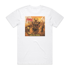 Hirax Hellion Rising Album Cover T-Shirt White Hirax Hellion Rising Album Cover T-Shirt White