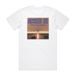 Husker Du New Day Rising Album Cover T-Shirt White Husker Du New Day Rising Album Cover T-Shirt White