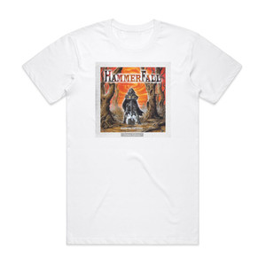 HammerFall Glory To The Brave 1 Album Cover T-Shirt White HammerFall Glory To The Brave 1 Album Cover T-Shirt White