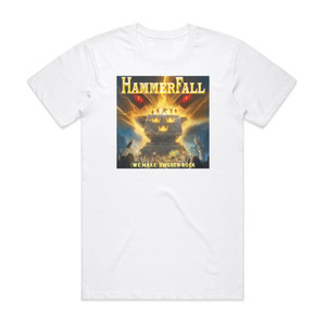 HammerFall We Make Sweden Rock Album Cover T-Shirt White HammerFall We Make Sweden Rock Album Cover T-Shirt White