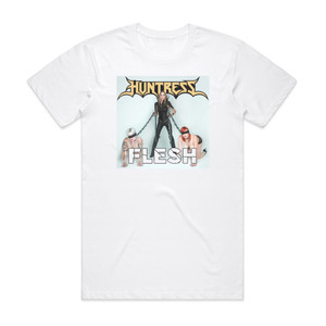 Huntress Flesh Album Cover T-Shirt White Huntress Flesh Album Cover T-Shirt White