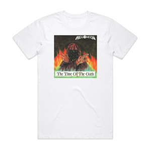 Helloween The Time Of The Oath 1 Album Cover T-Shirt White Helloween The Time Of The Oath 1 Album Cover T-Shirt White