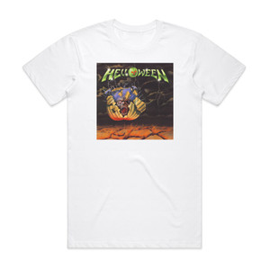 Helloween Helloween 1 Album Cover T-Shirt White Helloween Helloween 1 Album Cover T-Shirt White