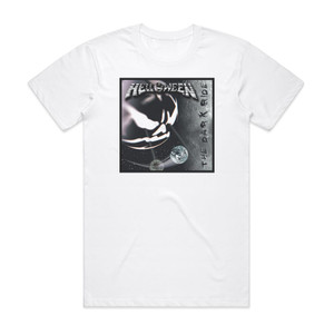 Helloween The Dark Ride 1 Album Cover T-Shirt White Helloween The Dark Ride 1 Album Cover T-Shirt White