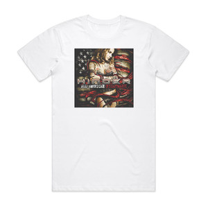 Hinder All American Nightmare Album Cover T-Shirt White Hinder All American Nightmare Album Cover T-Shirt White