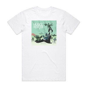 Husky Rescue Ghost Is Not Real Album Cover T-Shirt White Husky Rescue Ghost Is Not Real Album Cover T-Shirt White