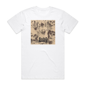 Hooded Menace Darkness Drips Forth Album Cover T-Shirt White Hooded Menace Darkness Drips Forth Album Cover T-Shirt White