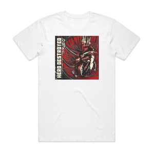 Hero Destroyed Throes Album Cover T-Shirt White Hero Destroyed Throes Album Cover T-Shirt White