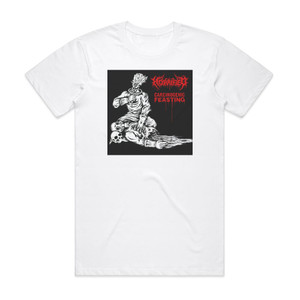 Horrified Carcinogenic Feasting Album Cover T-Shirt White Horrified Carcinogenic Feasting Album Cover T-Shirt White