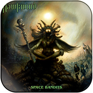 Hawkwind Space Bandits Album Cover Sticker Hawkwind Space Bandits Album Cover Sticker