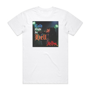 Hellion Cold Night In Hell Album Cover T-Shirt White Hellion Cold Night In Hell Album Cover T-Shirt White