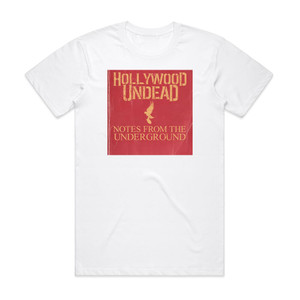 Hollywood Undead Notes From The Underground Album Cover T-Shirt White Hollywood Undead Notes From The Underground Album Cover T-Shirt White