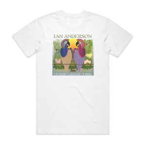 Ian Anderson The Secret Language Of Birds Album Cover T-Shirt White Ian Anderson The Secret Language Of Birds Album Cover T-Shirt White