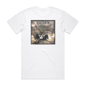 Iced Earth Something Wicked This Way Comes 2 Album Cover T-Shirt White Iced Earth Something Wicked This Way Comes 2 Album Cover T-Shirt White