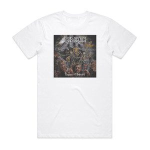 Iced Earth Plagues Of Babylon Album Cover T-Shirt White Iced Earth Plagues Of Babylon Album Cover T-Shirt White