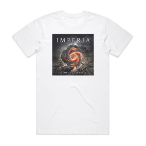 Imperia Flames Of Eternity Album Cover T-Shirt White Imperia Flames Of Eternity Album Cover T-Shirt White