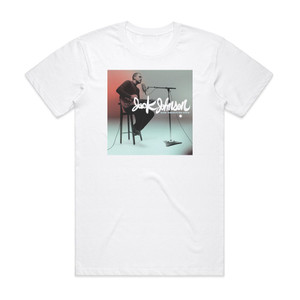 Jack Johnson Sleep Through The Static Album Cover T-Shirt White Jack Johnson Sleep Through The Static Album Cover T-Shirt White