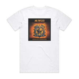 Jag Panzer Chain Of Command Album Cover T-Shirt White Jag Panzer Chain Of Command Album Cover T-Shirt White