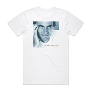 James Taylor The Best Of James Taylor Album Cover T-Shirt White James Taylor The Best Of James Taylor Album Cover T-Shirt White