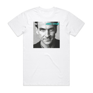 James Taylor The Essential James Taylor Album Cover T-Shirt White James Taylor The Essential James Taylor Album Cover T-Shirt White