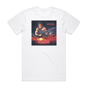 Jerry Goldsmith Rambo First Blood Part Ii Album Cover T-Shirt White Jerry Goldsmith Rambo First Blood Part Ii Album Cover T-Shirt White