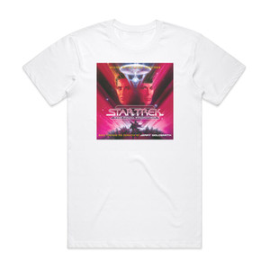 Jerry Goldsmith Star Trek V The Final Frontier Album Cover T-Shirt White Jerry Goldsmith Star Trek V The Final Frontier Album Cover T-Shirt White
